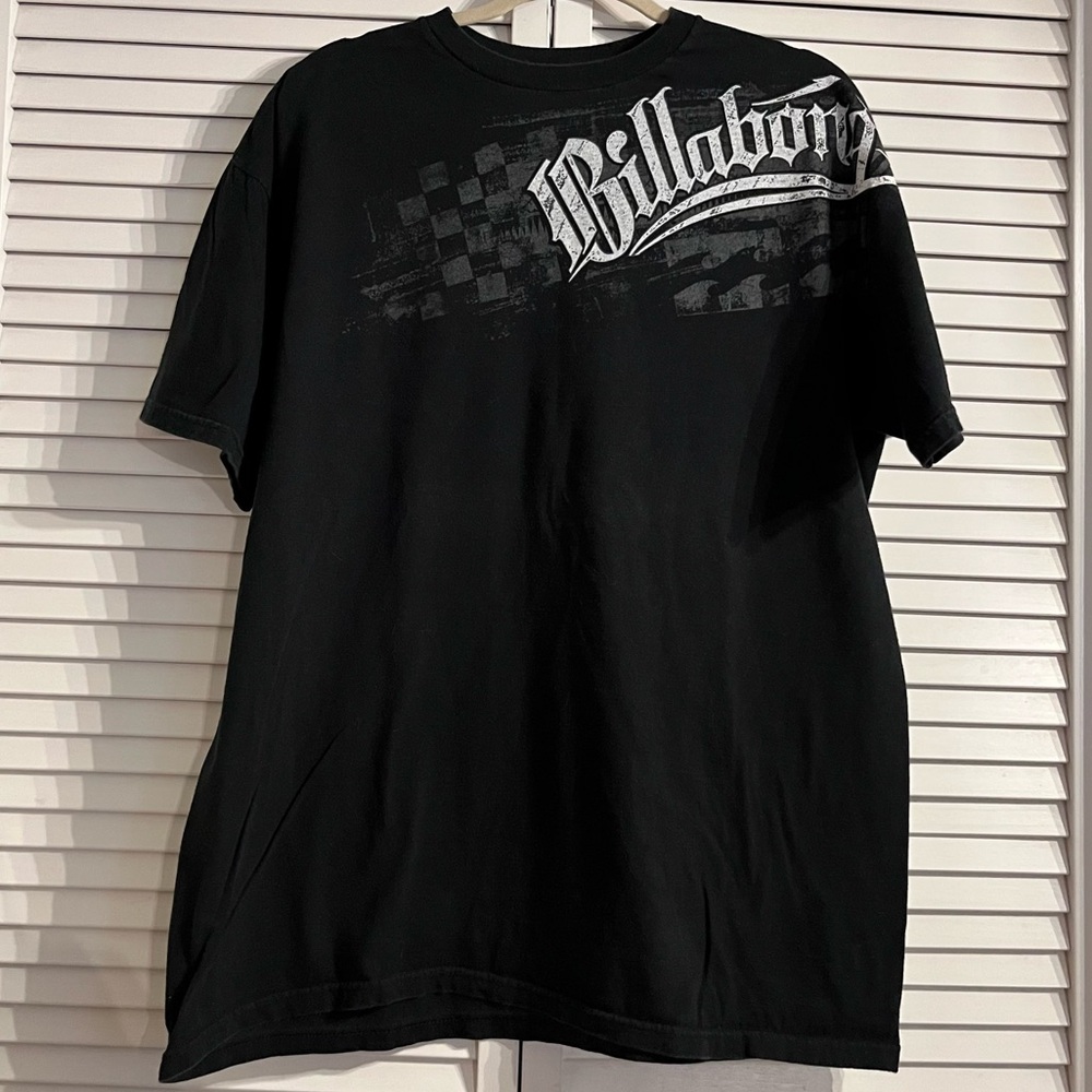 Billabong Men's Black and White Graphic Tee